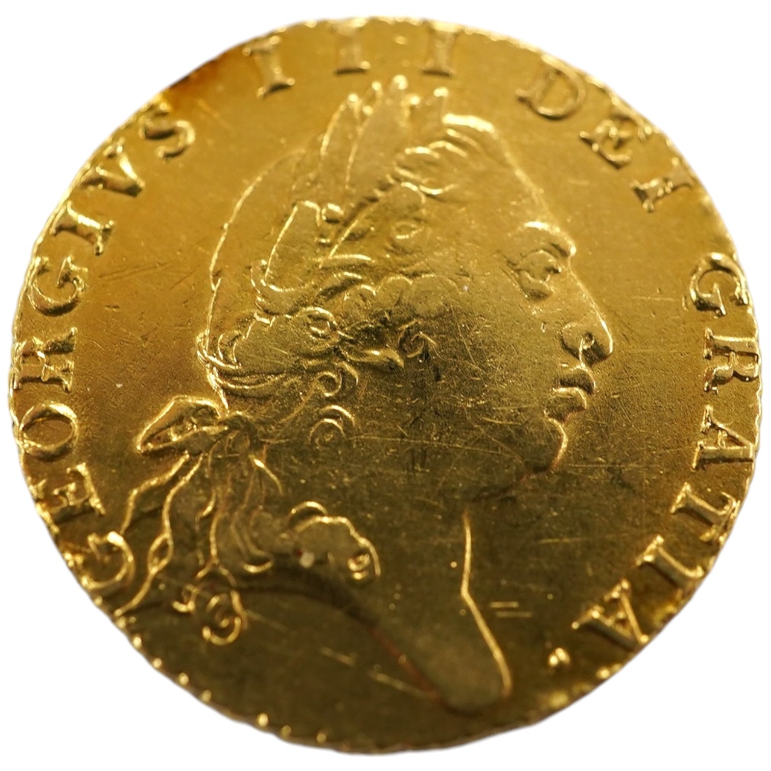 British gold coins, George III, gold half guinea 1798, about fine